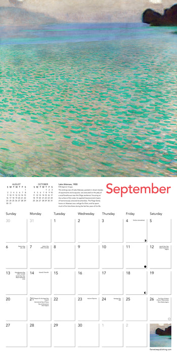 Klimt Landscapes 2026 Square Wall Calendar