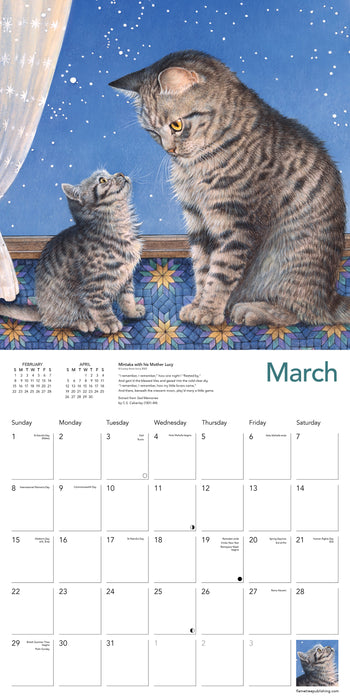 Ivory Cats by Lesley A Ivory 2026 Square Wall Calendar
