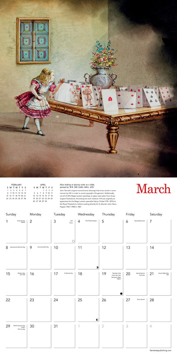 Alice's Adventures in Wonderland Science Museum 2026 Square Wall Calendar