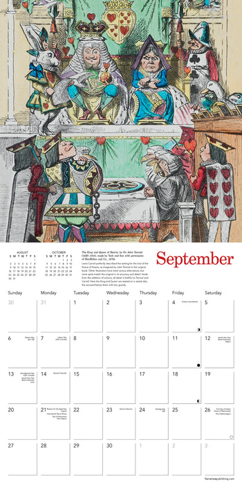 Alice's Adventures in Wonderland Science Museum 2026 Square Wall Calendar