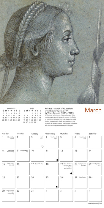 Faces of the Renaissance Ashmolean Museum 2026 Mini Wall Calendar