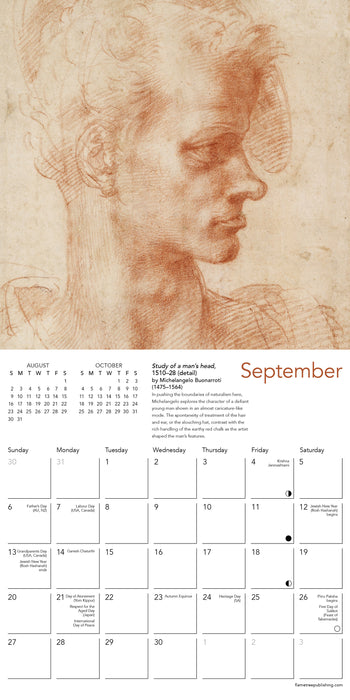 Faces of the Renaissance Ashmolean Museum 2026 Mini Wall Calendar