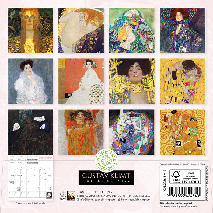 Gustav Klimt 2026 Mini Wall Calendar