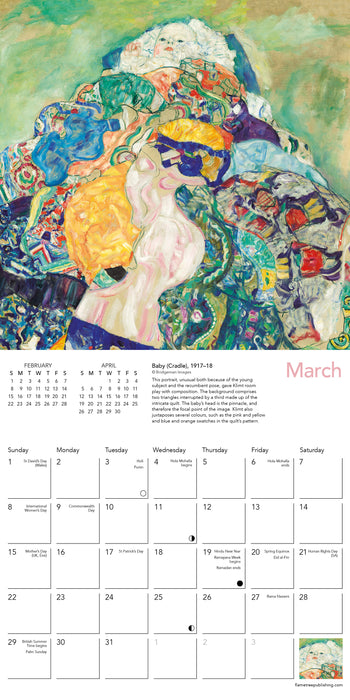 Gustav Klimt 2026 Mini Wall Calendar
