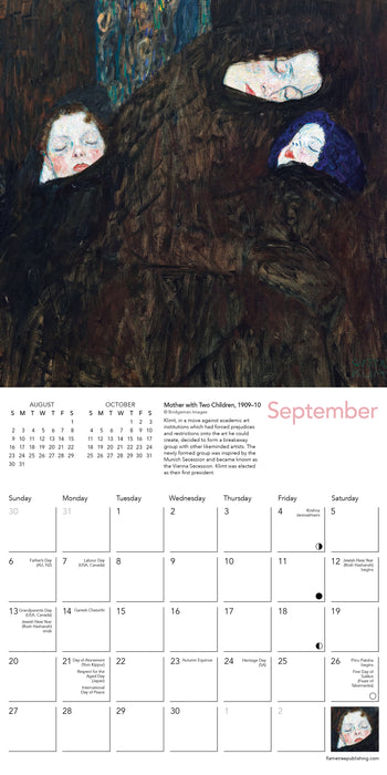Gustav Klimt 2026 Mini Wall Calendar