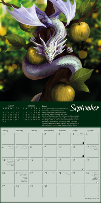 Dragon Legends of the World Anne Stokes 2026 Mini Wall Calendar