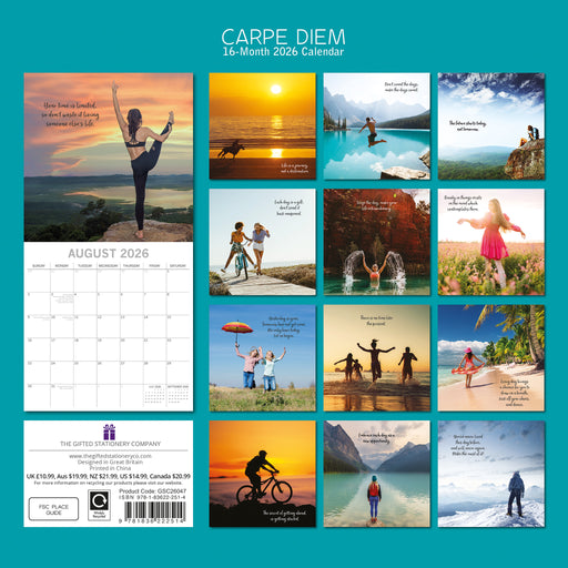 Carpe Diem 2026 Square Wall Calendar (Online Exclusive)