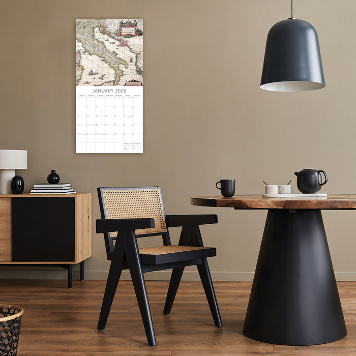 Antique Maps 2026 Square Wall Calendar (Online Exclusive)