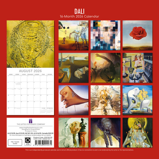 Dali 2026 Square Wall Calendar