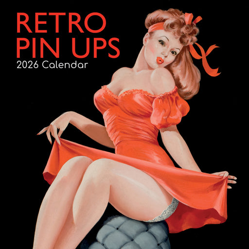 Retro Pin Ups 2026 Square Wall Calendar
