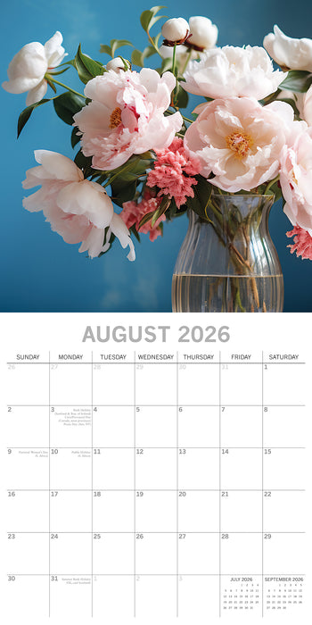 Floral Collection 2026 Square Wall Calendar