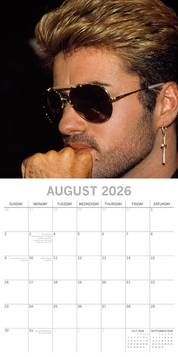 George Michael 2026 Square Wall Calendar