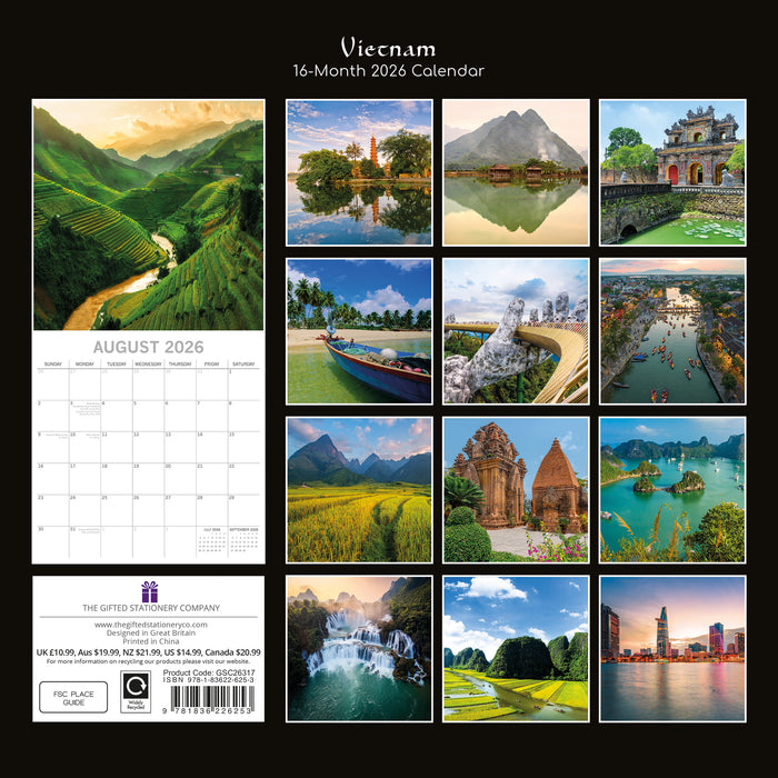 Vietnam 2026 Square Wall Calendar (Online Exclusive)