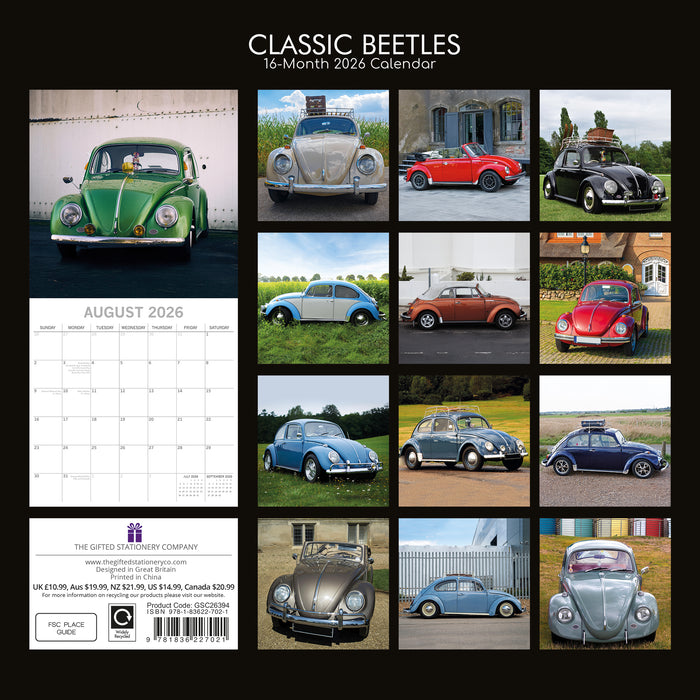 Classic Beetles 2026 Square Wall Calendar (Online Exclusive)