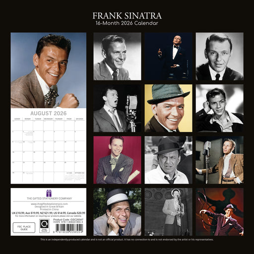 Frank Sinatra 2026 Square Wall Calendar (Online Exclusive)