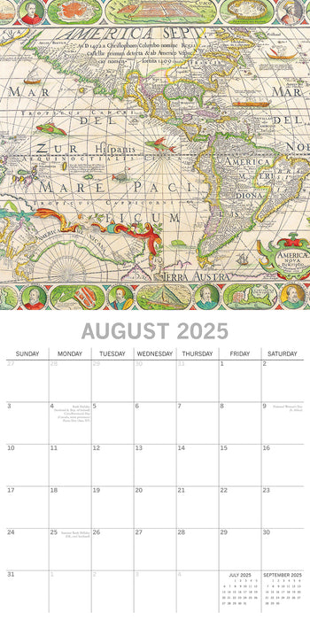 2025 Antique Maps Wall Calendar (Online Exclusive)