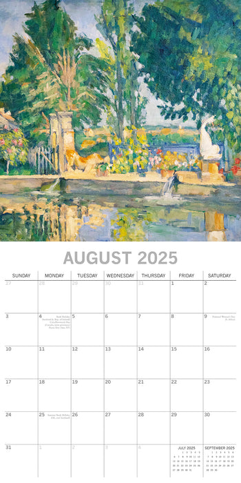 2025 Cezanne Wall Calendar