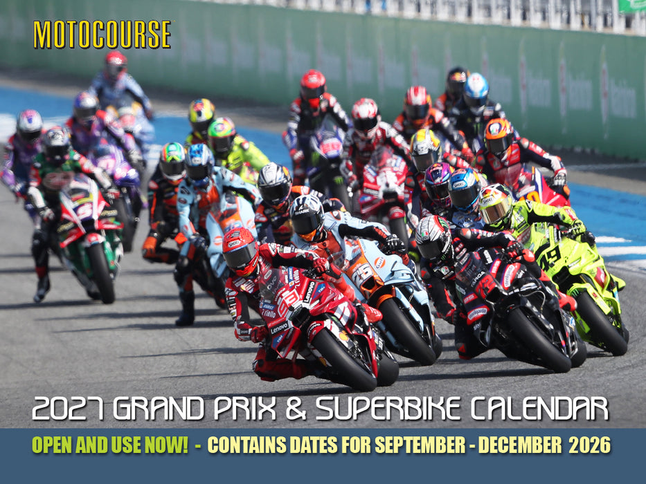 Motocourse Grand Prix Superbik 2027 Large Wall Calendar