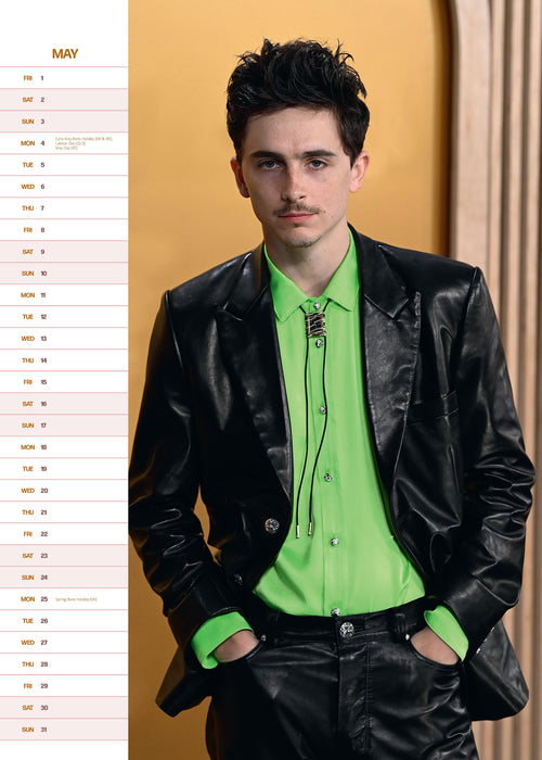 Timothee Chalamet 2026 A3 Wall Calendar