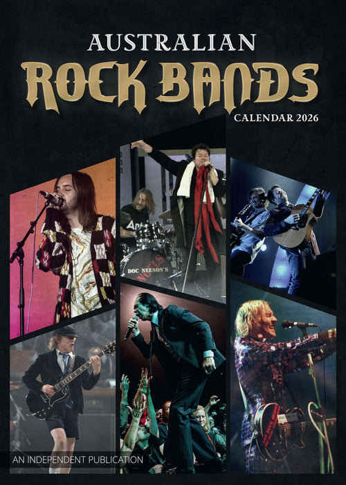 Greatest Australian Rock Bands of All Time 2026 A3 Wall Calendar