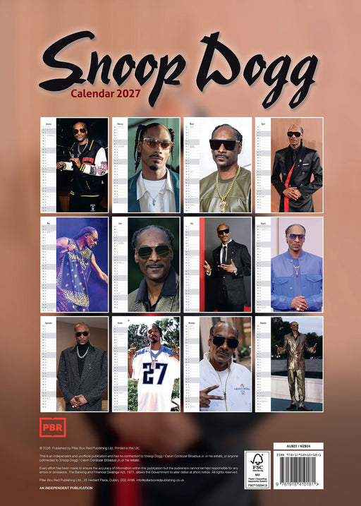 Snoop Doggs 2027 A3 Wall Calendar