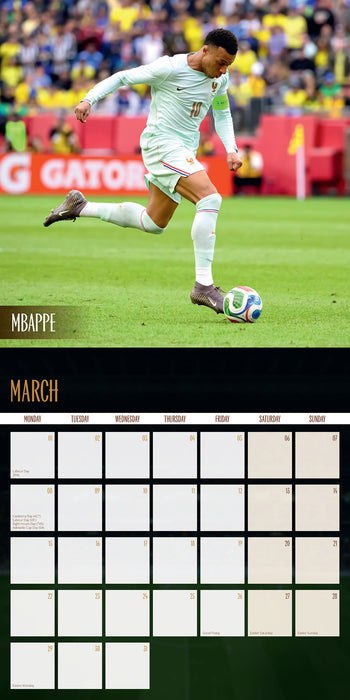 Football Superstars 2027 Square Wall Calendar