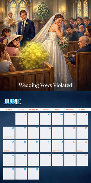 Places not to Fart At 2027 Square Wall Calendar