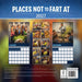 Places not to Fart At 2027 Square Wall Calendar