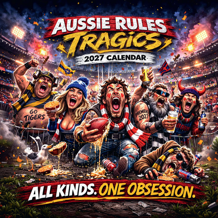 Aussie Rules Tragic 2027 Square Wall Calendar