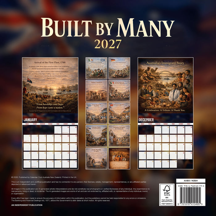 Built by Many (Immigrant) 2027 Square Wall Calendar