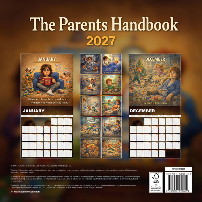 Parents Handbook 2027 Square Wall Calendar