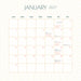Moon 2027 Square Wall Calendar