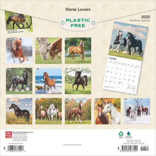 2025 Horse Lovers Wall Calendar by  BrownTrout Publishers Inc from Calendar Club