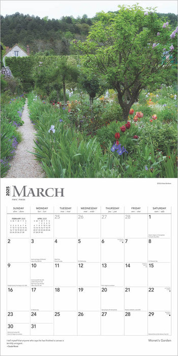 2025 Monet's Garden Wall Calendar by  BrownTrout Publishers Inc from Calendar Club