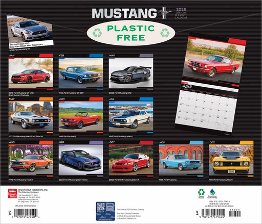 2025 Ford Mustang Wall Calendar by  BrownTrout Publishers Inc from Calendar Club