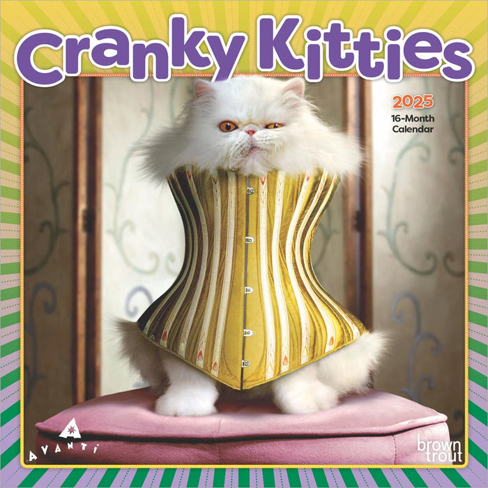 2025 Avanti Cranky Kitties Mini Wall Calendar by  BrownTrout Publishers Inc from Calendar Club