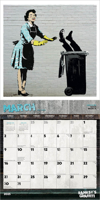 2025 Banksy's Graffiti Mini Wall Calendar by  BrownTrout Publishers Inc from Calendar Club