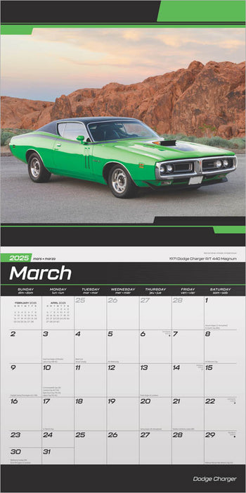 2025 Dodge Charger Wall Calendar (Online Exclusive) by  BrownTrout Publishers Inc from Calendar Club