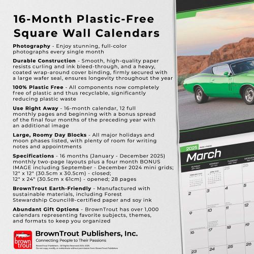 2025 Dodge Charger Wall Calendar (Online Exclusive) by  BrownTrout Publishers Inc from Calendar Club