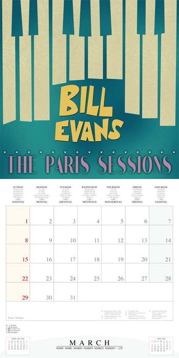 Jazz Designs 2026 Square Wall Calendar