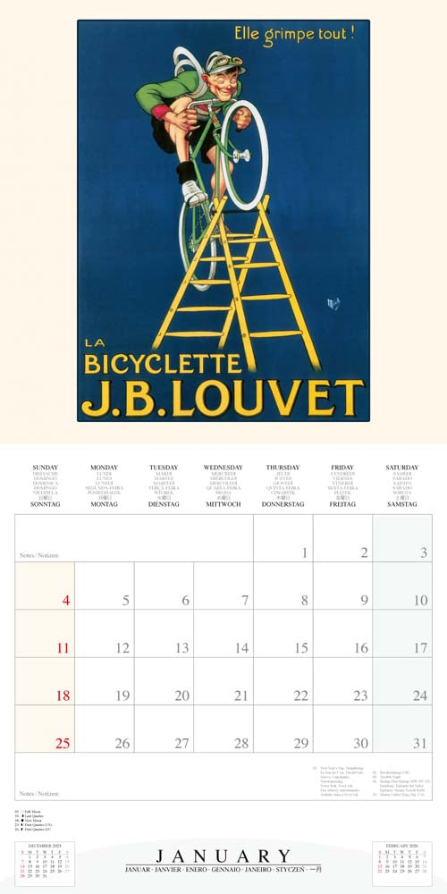 Cycling 2026 Square Wall Calendar