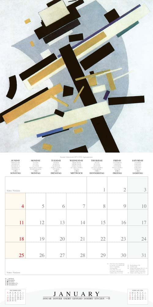 Bauhaus 2026 Square Wall Calendar