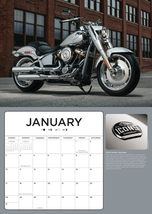 Harley Davidson 2027 Large Wall Calendar