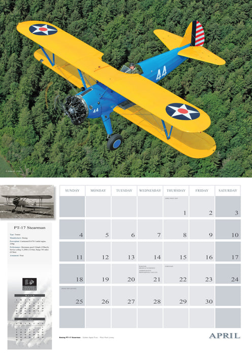 Flying Legends 2027 Large Wall Calendar