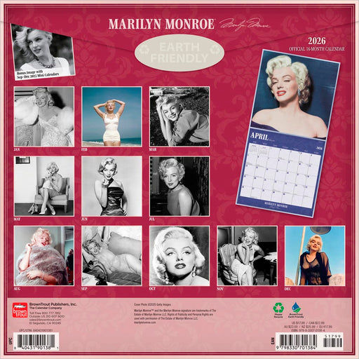 Marilyn Monroe 2026 Square Wall Calendar