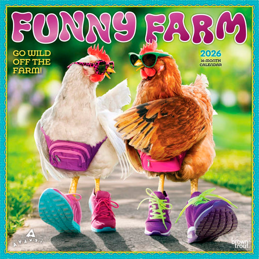 Avanti Funny Farm 2026 Square Wall Calendar