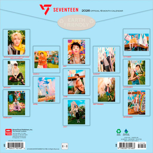 Seventeen 2026 Square Wall Calendar