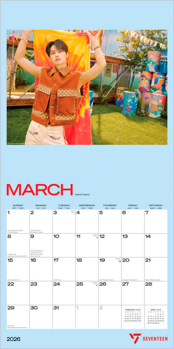 Seventeen 2026 Square Wall Calendar