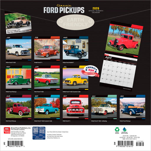 Classic Ford Pickups 2026 Square Wall Calendar (Online Exclusive)