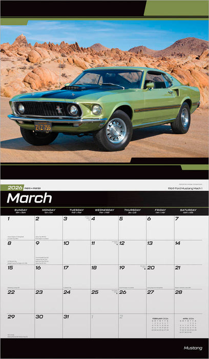 Ford Mustang 2026 Large Wall Calendar